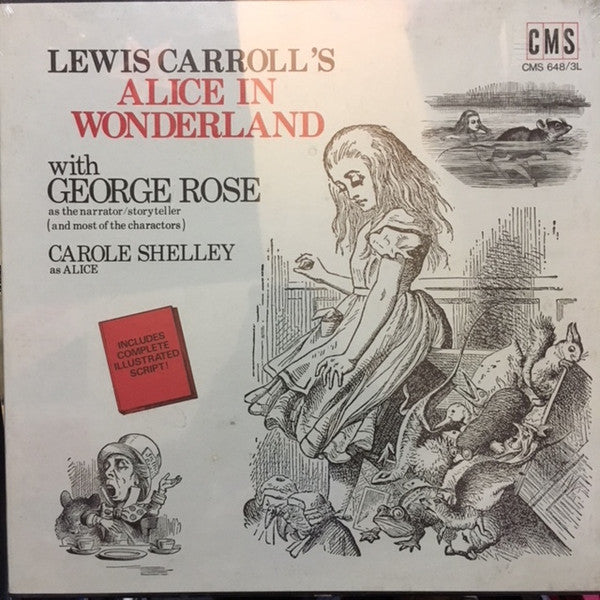 George Rose And Carole Shelley : Lewis Carroll's Alice In Wonderland (3xLP)