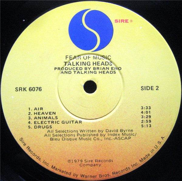 Buy Talking Heads : Fear Of Music (LP, Album, Win) Online