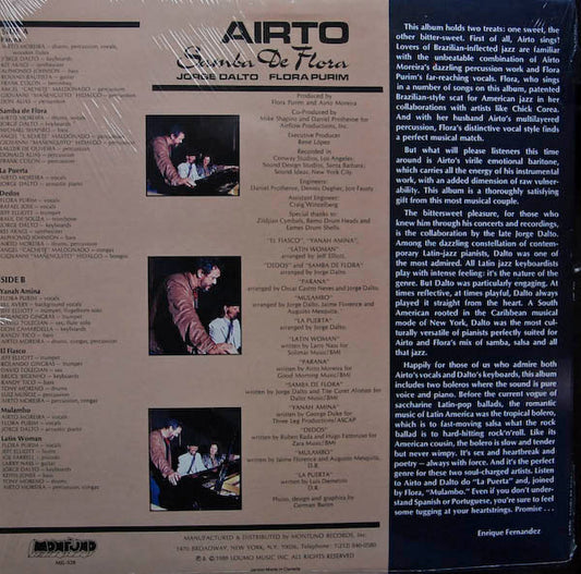 Airto Moreira : Samba De Flora (LP, Album)