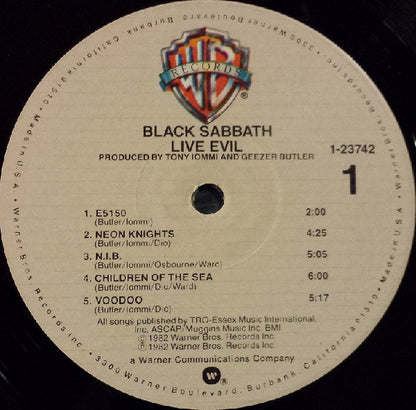 Black Sabbath : Live Evil (2xLP, Album, Win)