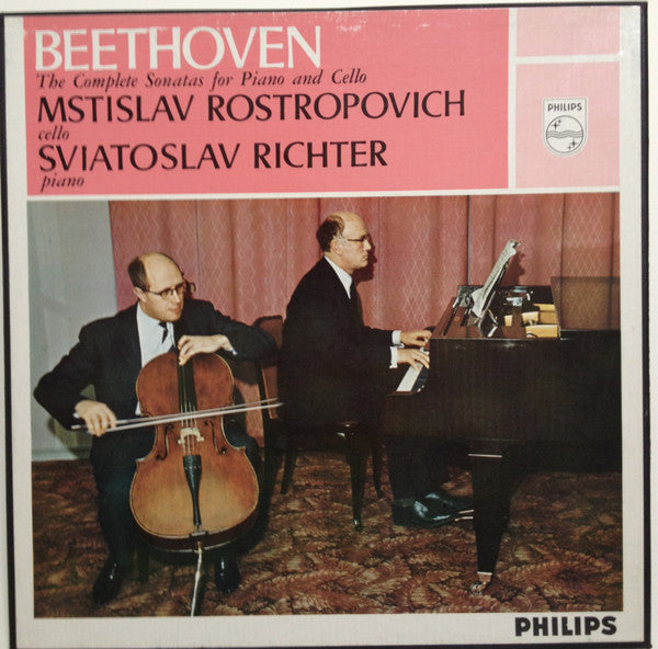 Beethoven* - Mstislav Rostropovich, Sviatoslav Richter : The Complete Sonatas For Piano And Cello (2xLP, RE, Box)