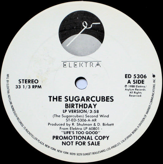 The Sugarcubes : Birthday (12", Promo)