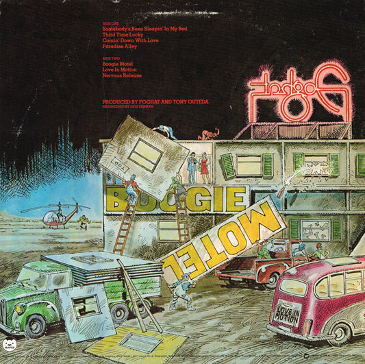 Foghat : Boogie Motel (LP, Album, Gol)