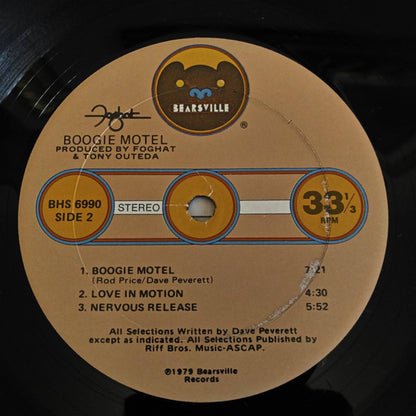 Foghat : Boogie Motel (LP, Album, Gol)