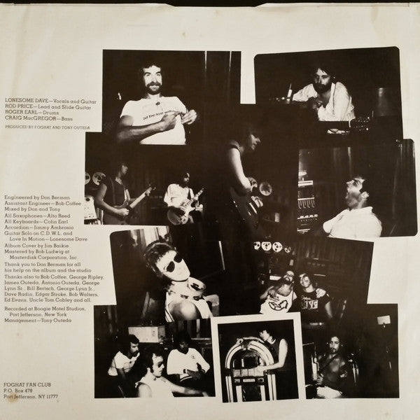 Foghat : Boogie Motel (LP, Album, Gol)