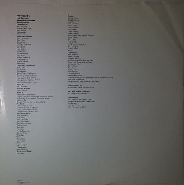 Pat Benatar : Seven The Hard Way (LP, Album, Pit)