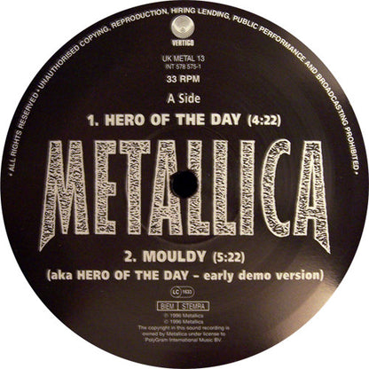 Metallica : Hero Of The Day (12")