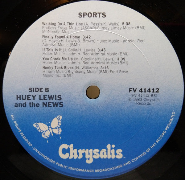 Huey Lewis And The News* : Sports (LP, Album, Pit)