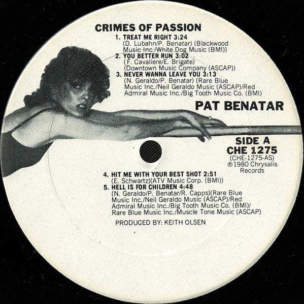 Pat Benatar : Crimes Of Passion (LP, Album, Whi)