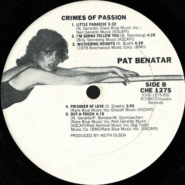 Pat Benatar : Crimes Of Passion (LP, Album, Whi)