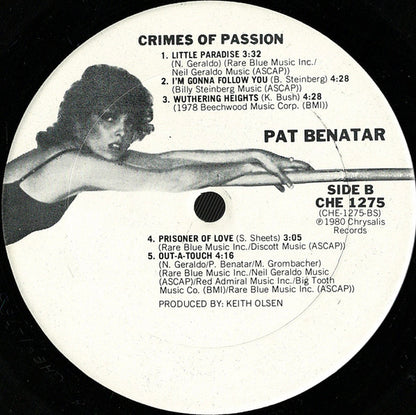 Pat Benatar : Crimes Of Passion (LP, Album, Whi)