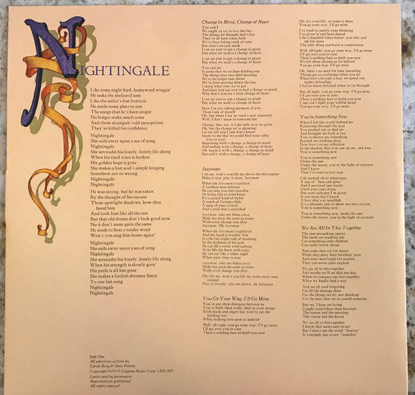 Carole King : Wrap Around Joy (LP, Album, San)