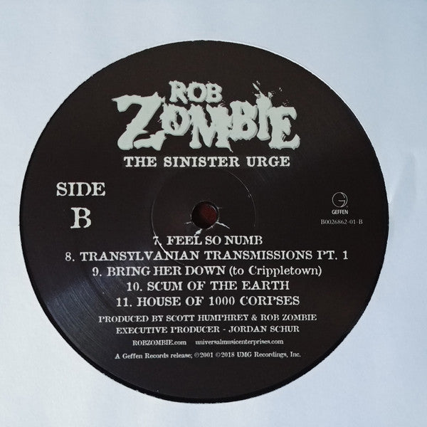 Rob Zombie : The Sinister Urge (LP, Album, RE)