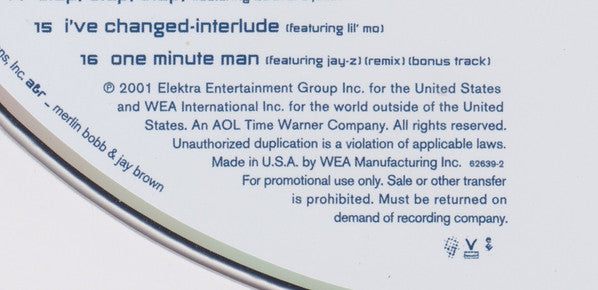 Missy Misdemeanor Elliott* : Miss E ...So Addictive (CD, Album, Enh, Promo)