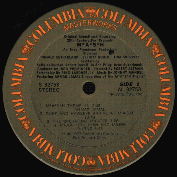 Johnny Mandel : M*A*S*H (Original Soundtrack Recording) (LP, Album, RE, Pit)