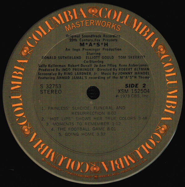 Johnny Mandel : M*A*S*H (Original Soundtrack Recording) (LP, Album, RE, Pit)