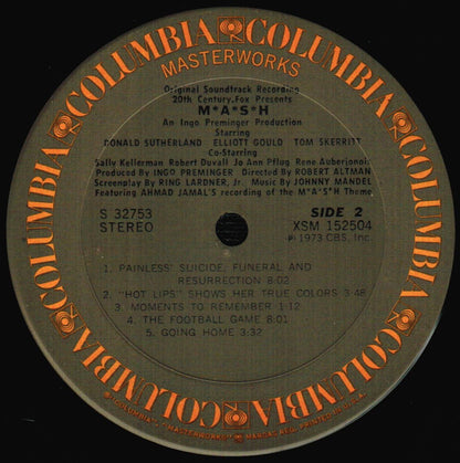 Johnny Mandel : M*A*S*H (Original Soundtrack Recording) (LP, Album, RE, Pit)