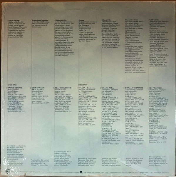 Alice Coltrane : Transcendence (LP, Album, Los)