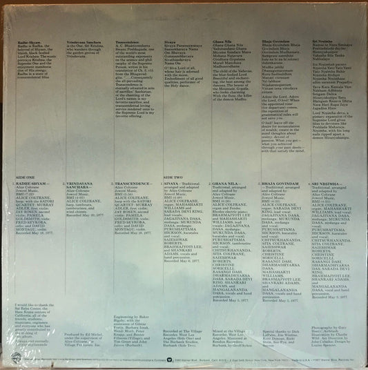 Alice Coltrane : Transcendence (LP, Album, Los)