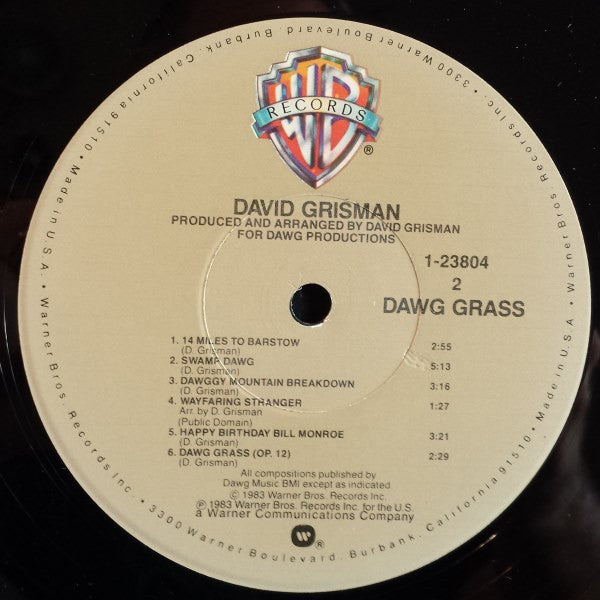 David Grisman : Dawg Jazz / Dawg Grass (LP, Album, Win)