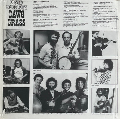 David Grisman : Dawg Jazz / Dawg Grass (LP, Album, Win)