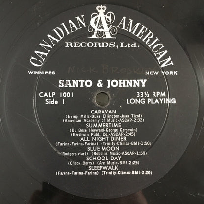 Santo & Johnny : Santo & Johnny (LP, Album, Mono)