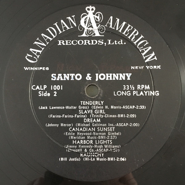 Santo & Johnny : Santo & Johnny (LP, Album, Mono)