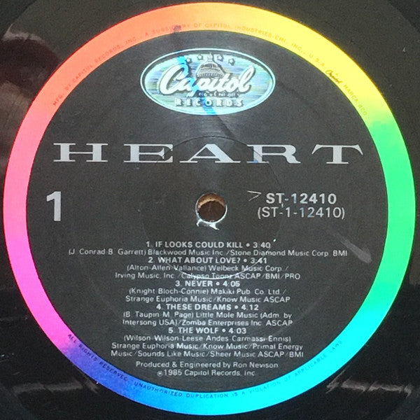 Heart : Heart (LP, Album, All)