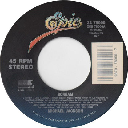 Michael Jackson : Scream / Childhood (Theme From "Free Willy 2") (7", Single)