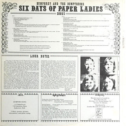 Humphrey And The Dumptrucks : Six Days Of Paper Ladies (LP, Album)