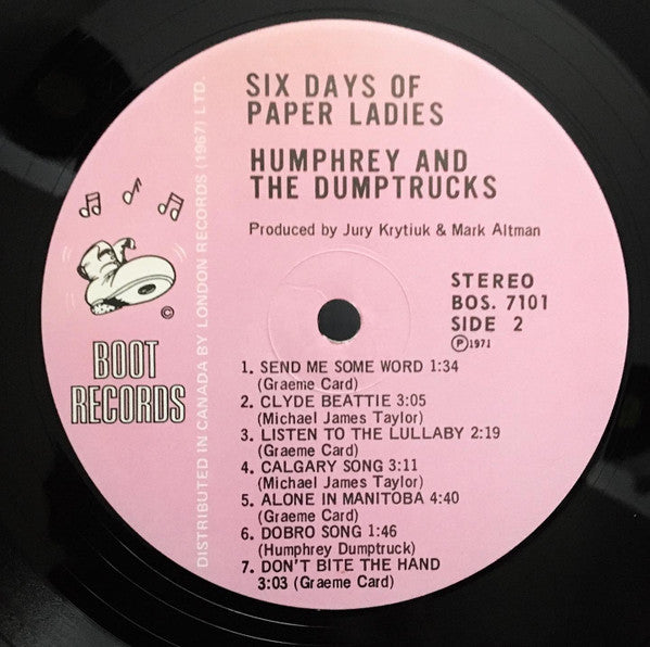 Humphrey And The Dumptrucks : Six Days Of Paper Ladies (LP, Album)