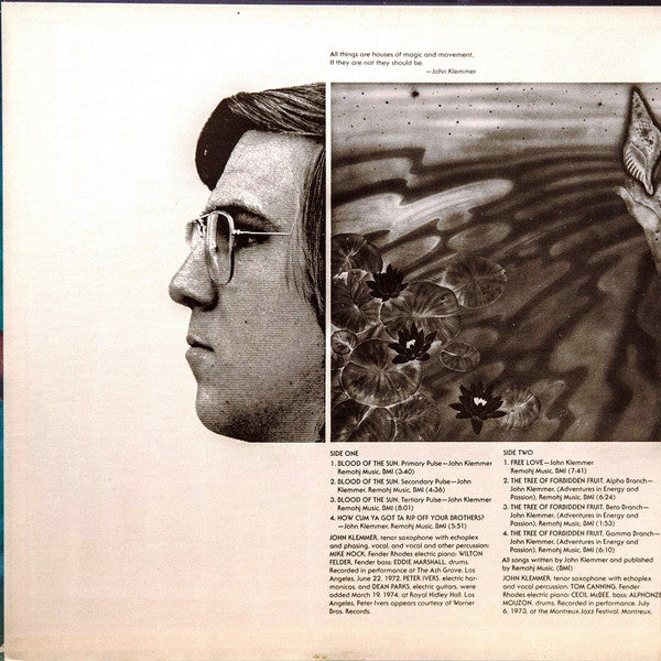 John Klemmer : Magic And Movement (LP, Album, Quad, Ter)