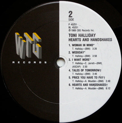 Toni Halliday : Hearts And Handshakes (LP, Album)