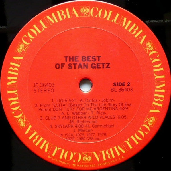 Stan Getz : The Best Of Stan Getz (LP, Comp)
