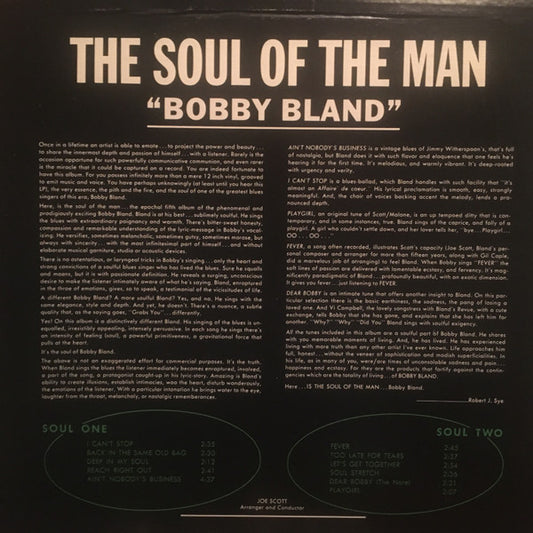 Bobby Bland : The Soul Of The Man (LP, Album, RE)