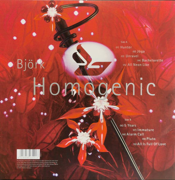Björk : Homogenic (LP, Album, RE, 180)