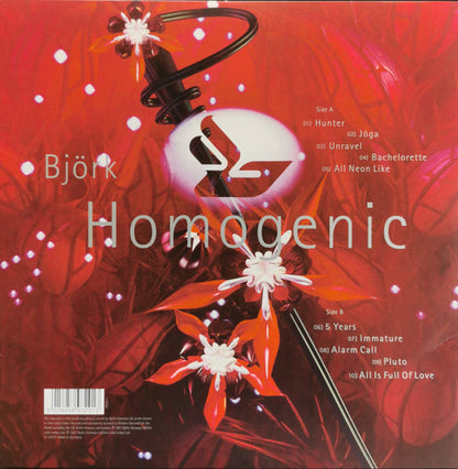 Björk : Homogenic (LP, Album, RE, 180)