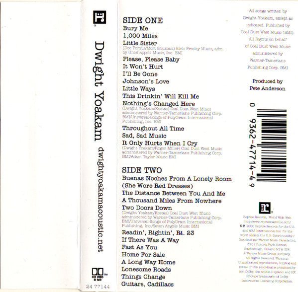 Dwight Yoakam : dwightyoakamacoustic.net (Cass, Album, Dol)