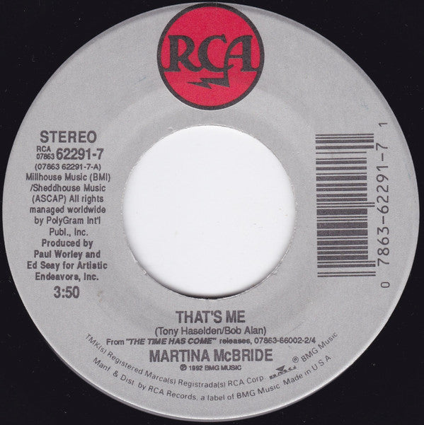 Martina McBride : That's Me (7")