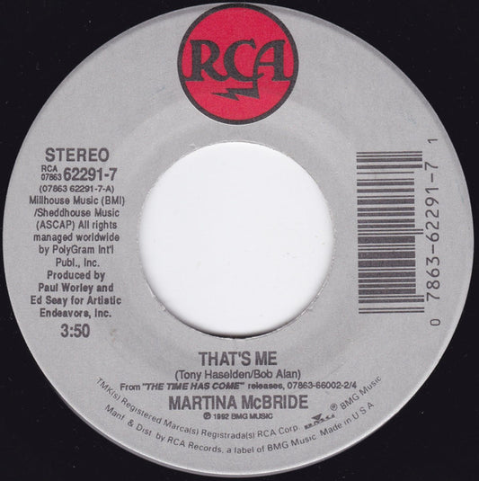 Martina McBride : That's Me (7")