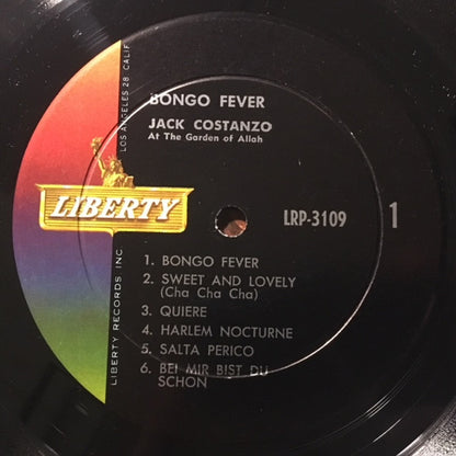 Jack Costanzo : Bongo Fever - Jack Costanzo At The Garden Of Allah (LP, Album, Mono, RP)