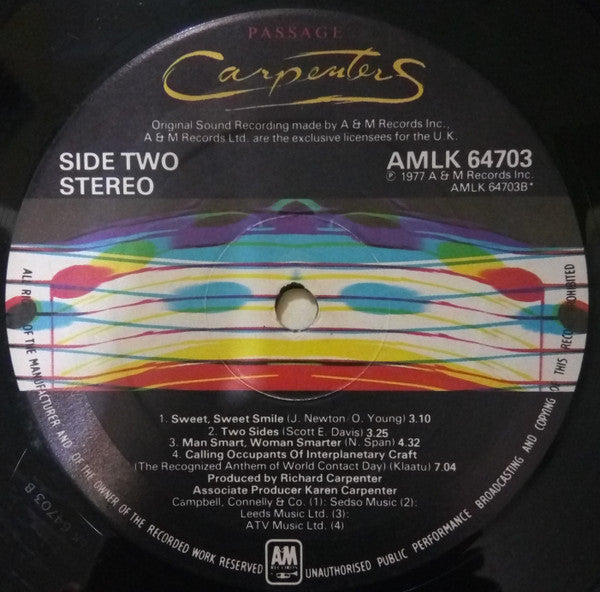 Carpenters : Passage (LP, Album, Gat)