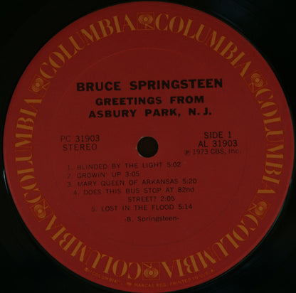 Bruce Springsteen : Greetings From Asbury Park, N.J.  (LP, Album, RE, San)