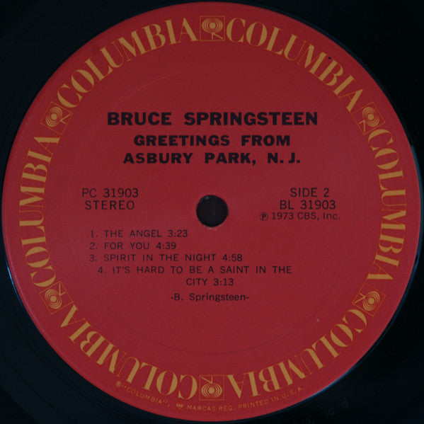 Bruce Springsteen : Greetings From Asbury Park, N.J.  (LP, Album, RE, San)