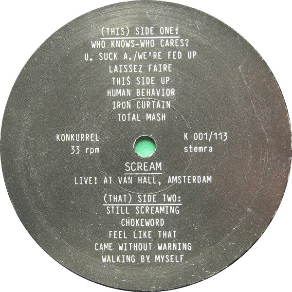 Scream (2) : Live! At Van Hall - Amsterdam (LP, Album)