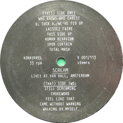 Scream (2) : Live! At Van Hall - Amsterdam (LP, Album)