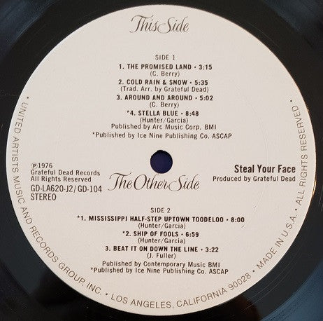 Grateful Dead* : Steal Your Face (2xLP, Album, Ter)