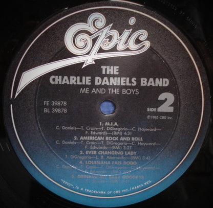 The Charlie Daniels Band : Me And The Boys (LP, Album, Pit)