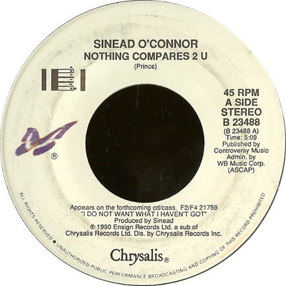 Sinead O'Connor* : Nothing Compares 2 U (7", Single)