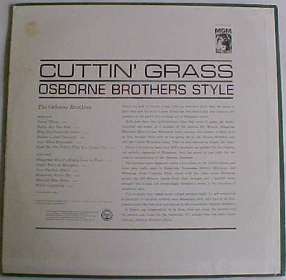 The Osborne Brothers : Cuttin' Grass Osborne Brothers Style (LP, Album, Mono)